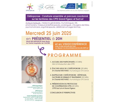 Ostéoporose : construire ensemble un parcours coordoné sur les territoires des CPTS Grand Figeac et Sud Lot